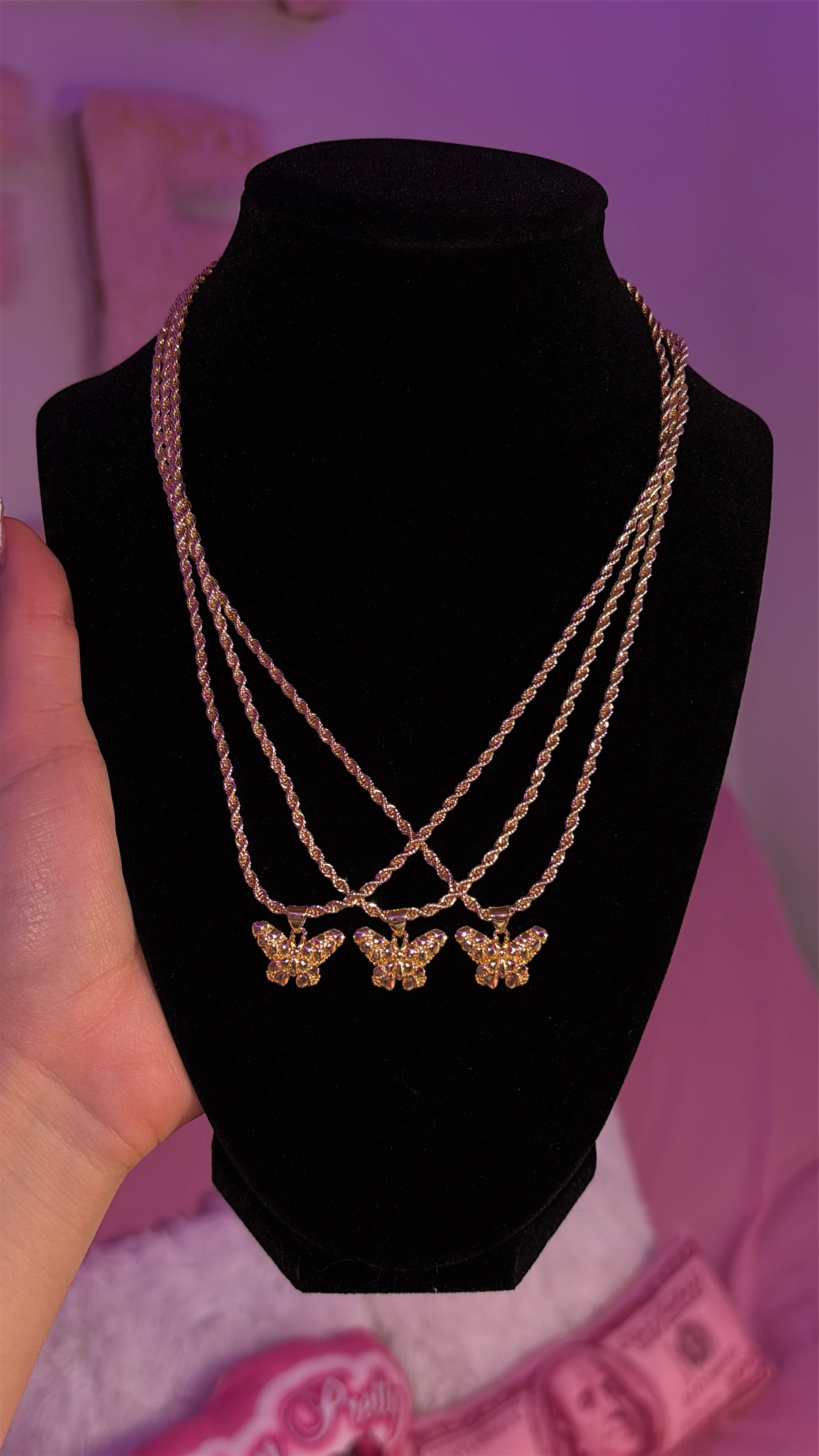 NUGGET BUTTERFLY NECKLACE