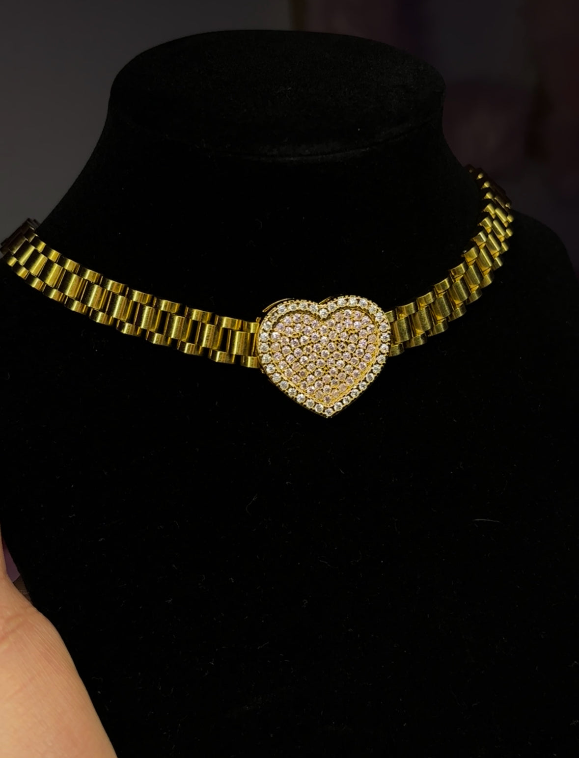 HEART ROLEX NECKLACE