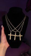 NUGGET CROSS NECKLACE