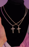 CROSS DMND NECKLACE