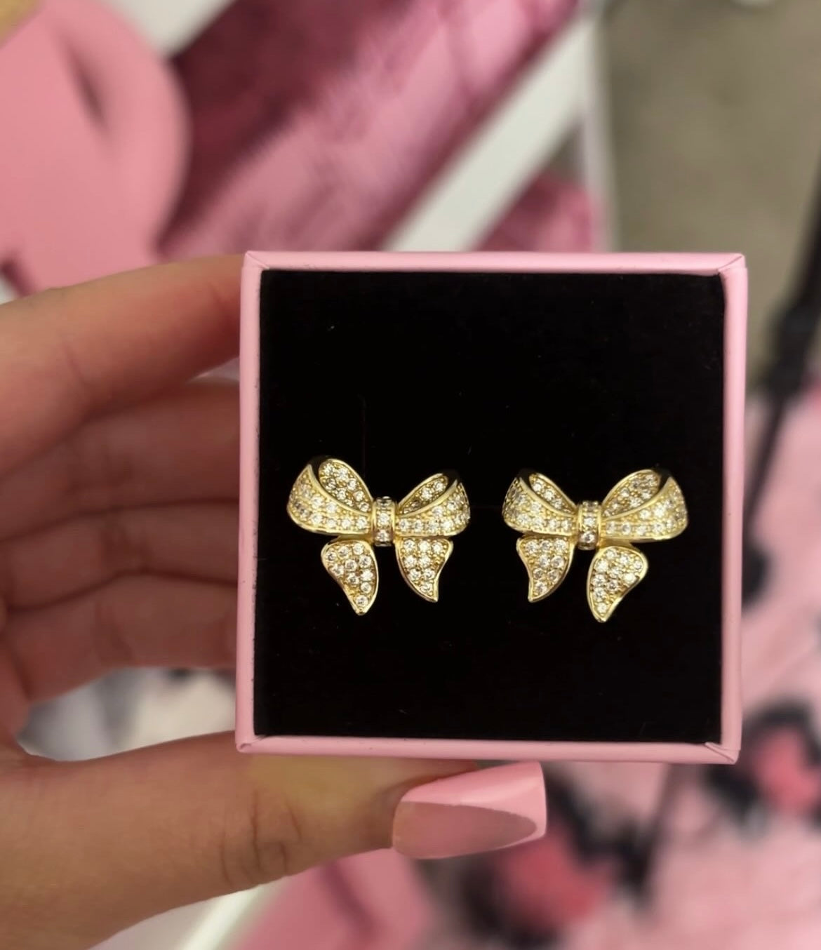 BOW GOLD EARRINGS