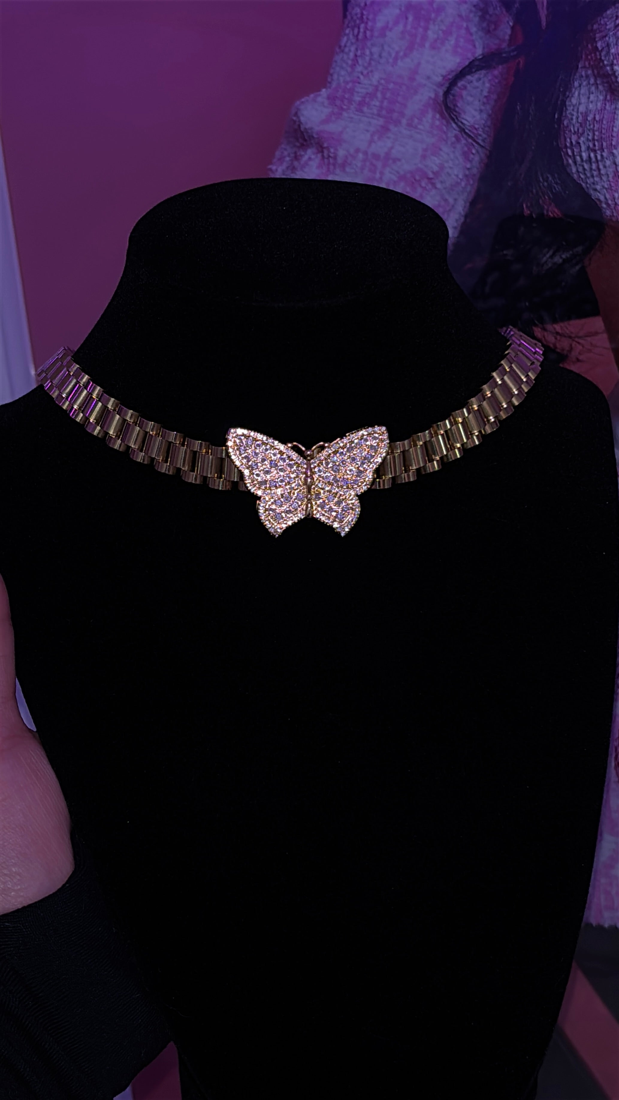 BUTTERFLY ROLEX NECKLACE