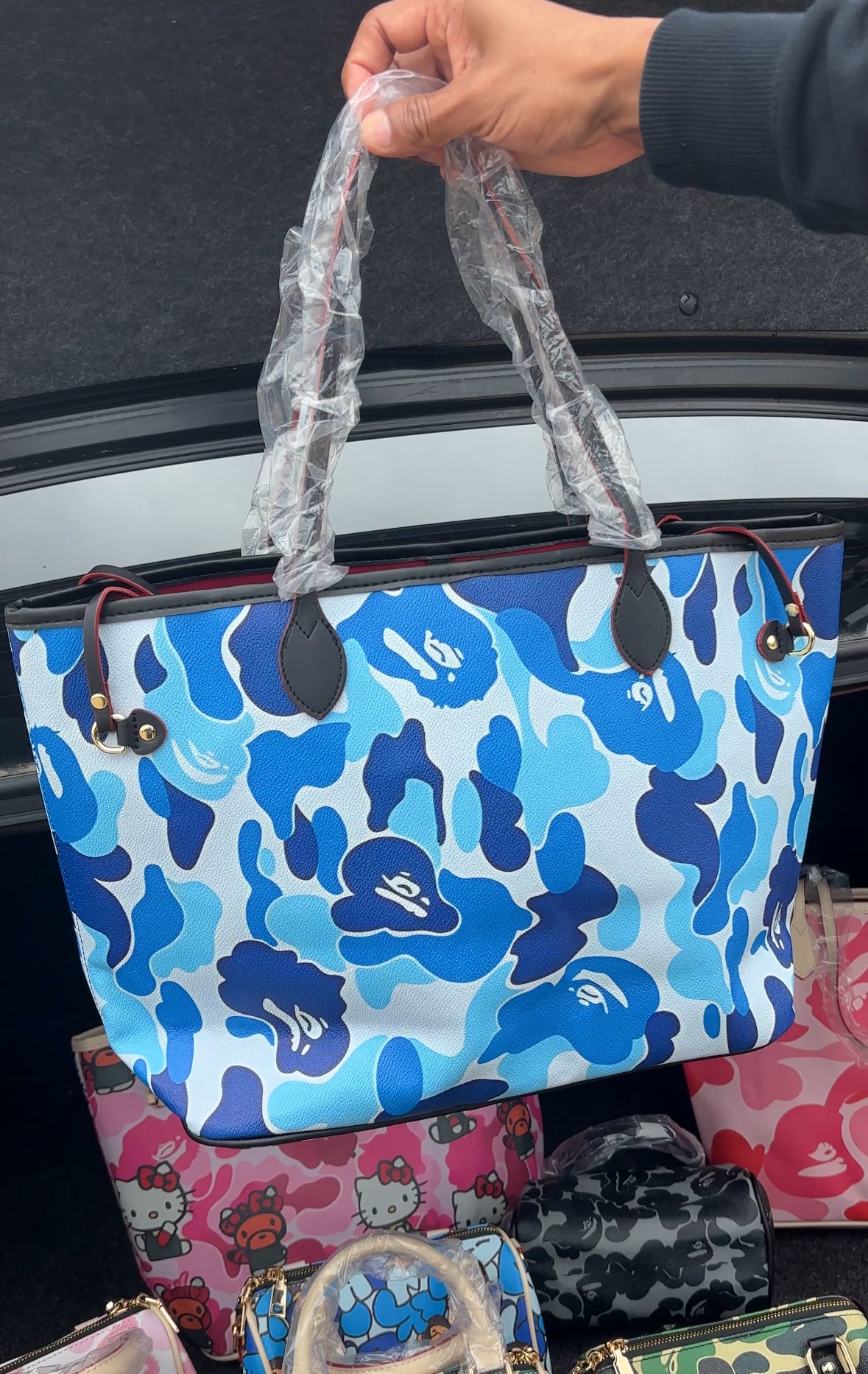 BLUE BAPE TOTE