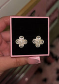 CLOVER DMND EARRINGS