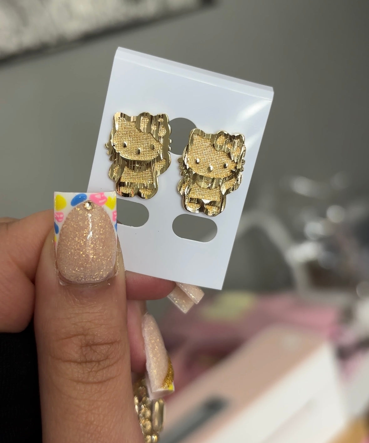 BIG FB HK EARRINGS
