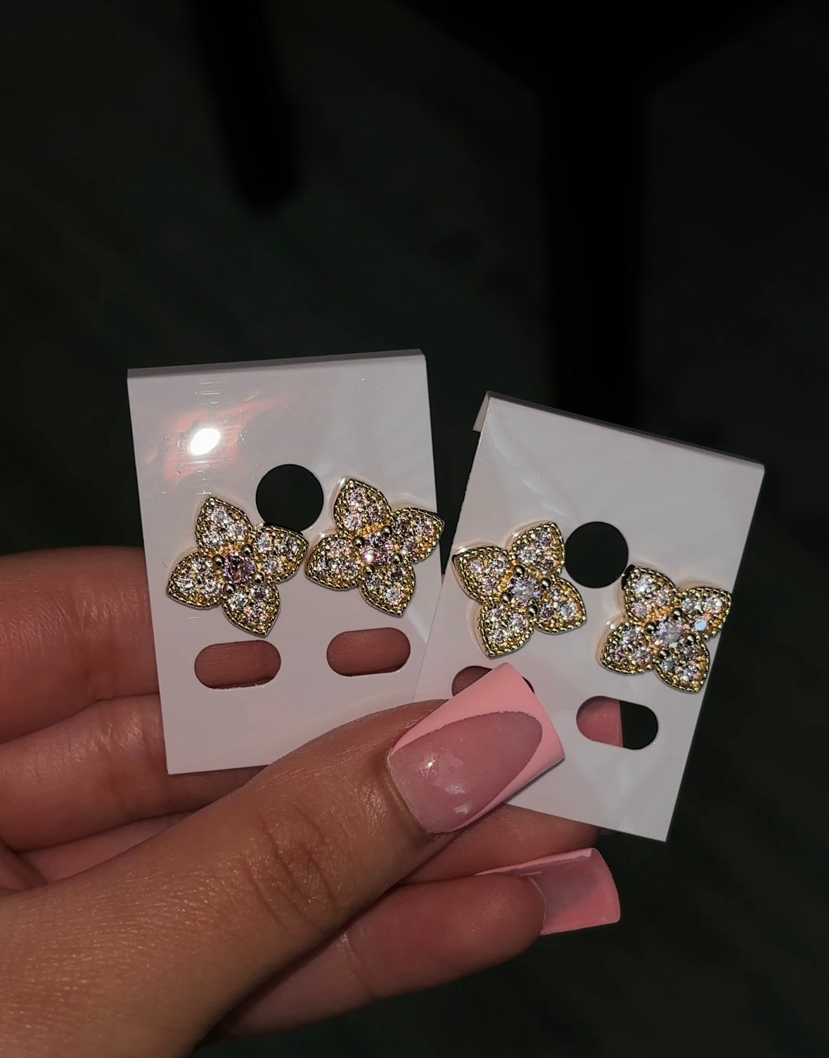 PINK CLOVER EARRINGS