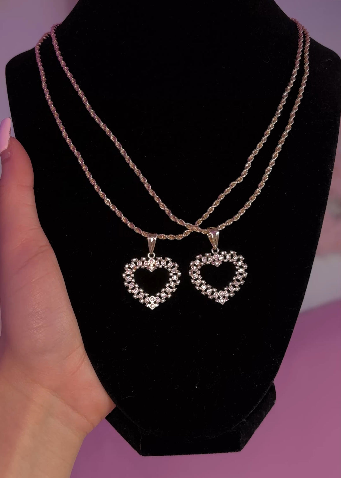 SMALL DMND ROLEX HRT NECKLACE
