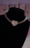 NEW DMND HRT ROLEX CHAIN