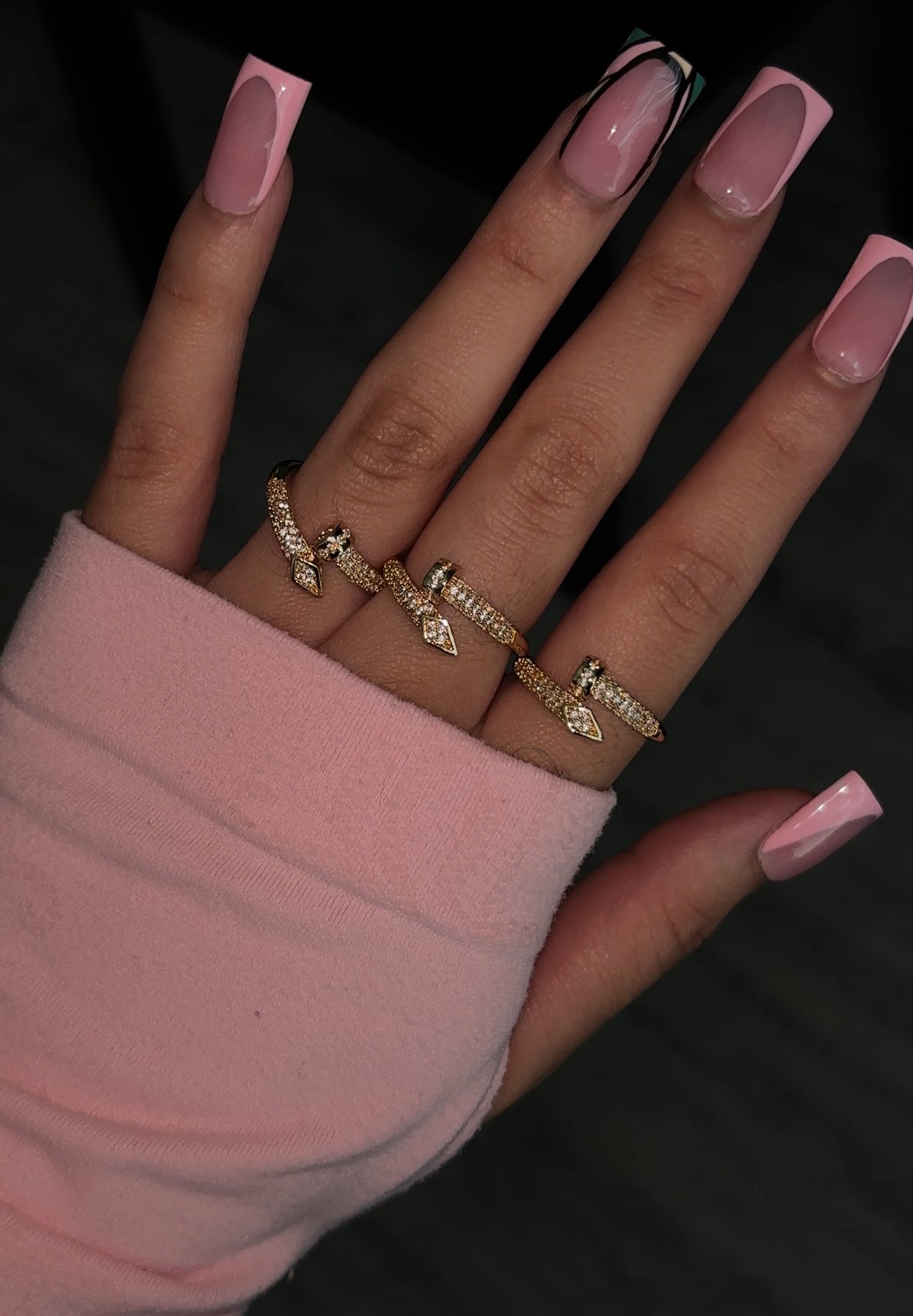 SMALL NAIL Adjustable RING￼