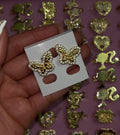 NUGGET BUTTERFLY EARRINGS