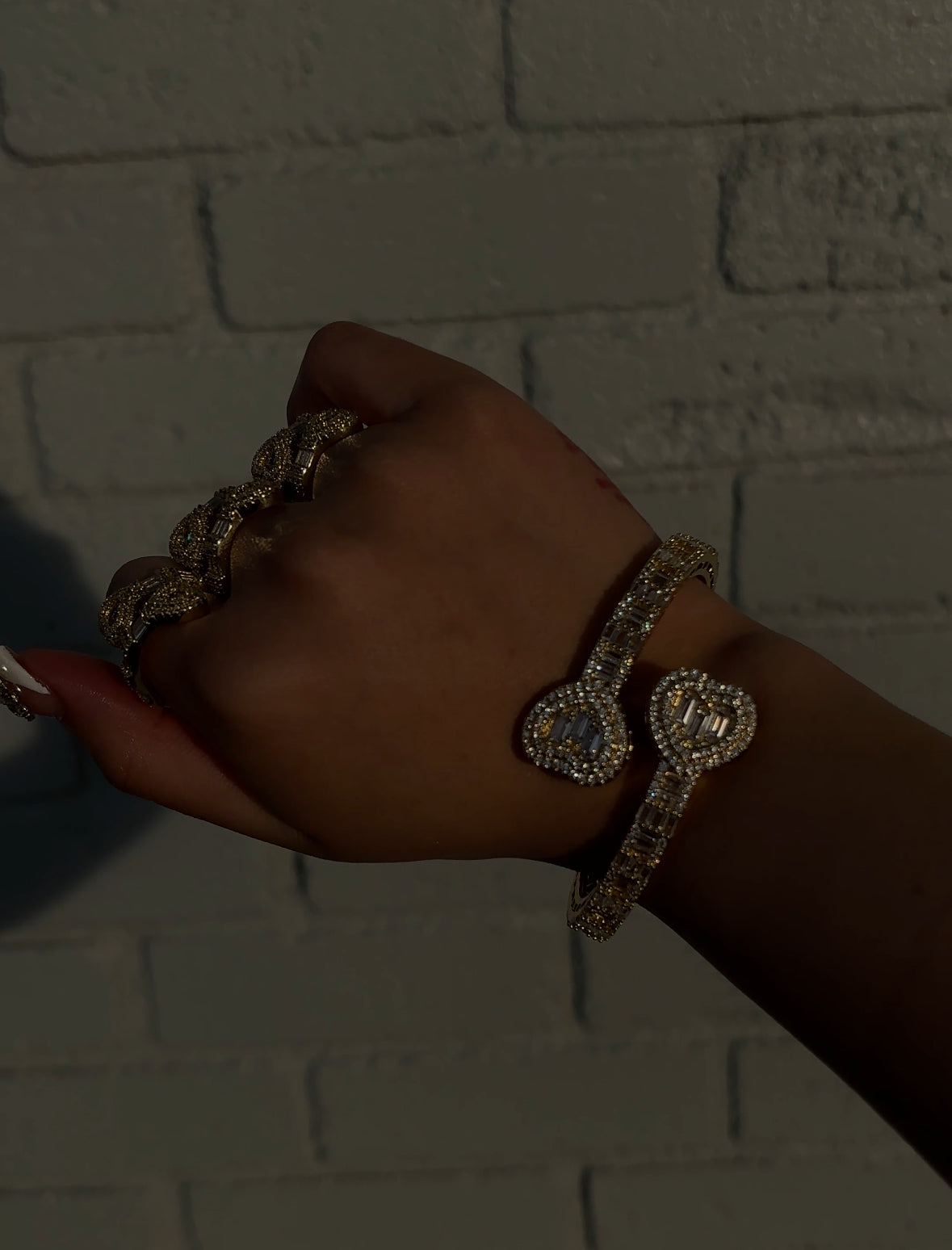 DMND 2 HEART BANGLE￼￼