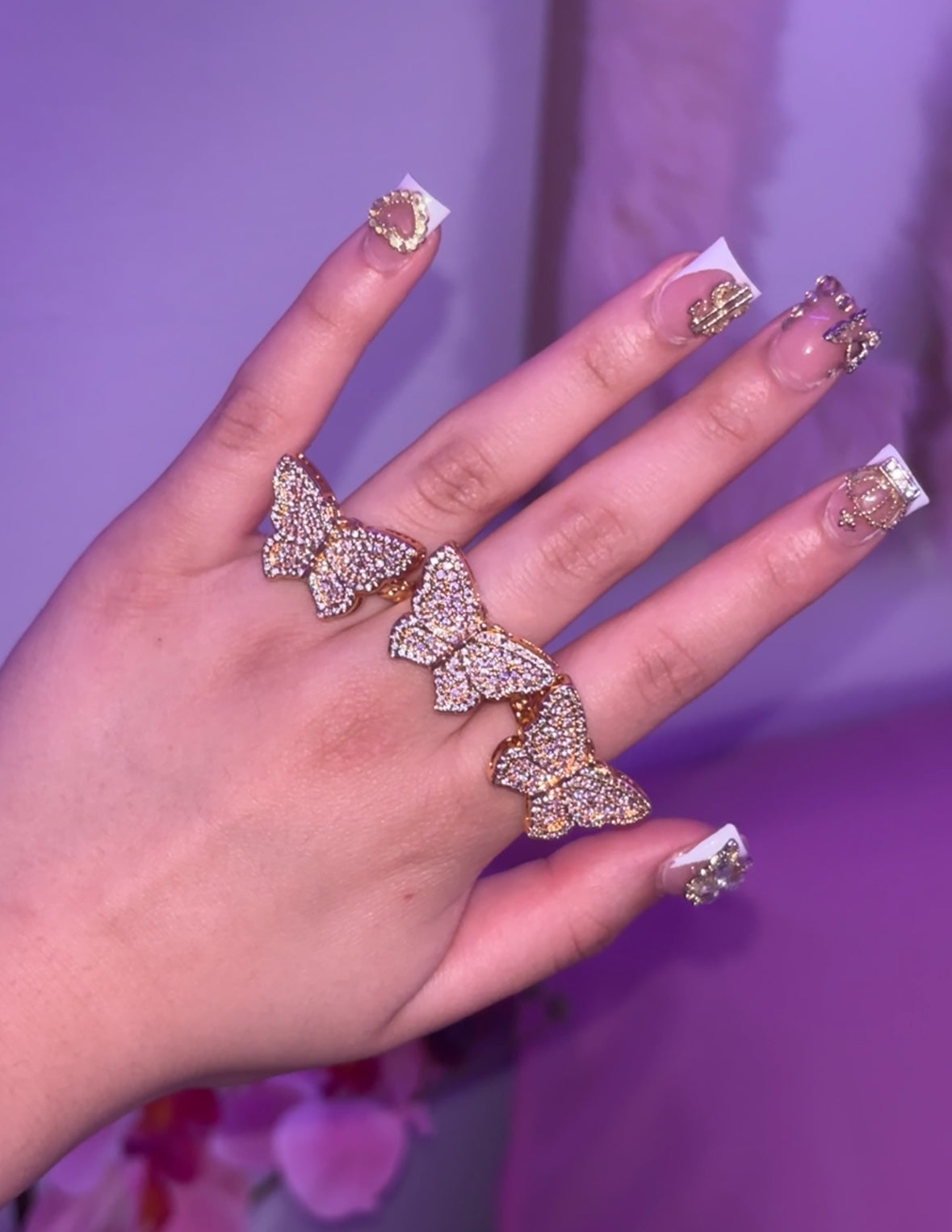 DMND BUTTERFLY RING (BIG)
