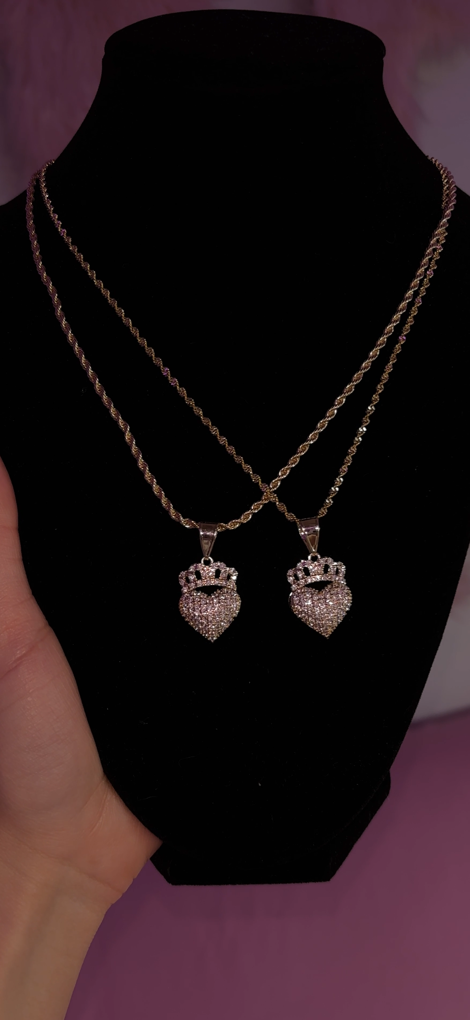 CROWN HRT NECKLACE